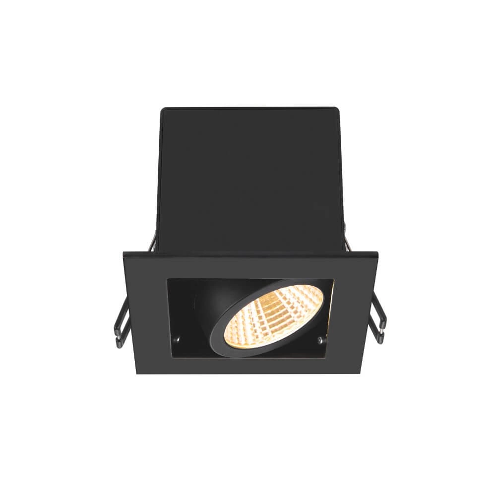 Quadratischer LED-Einbaustrahler Kadux Single 1x LED - schwarz - 3000K