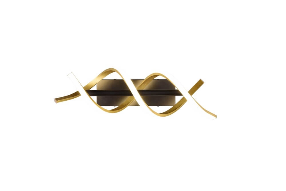 Design-Wandleuchte Sequence schwarz mit gold Trio 4017807541861