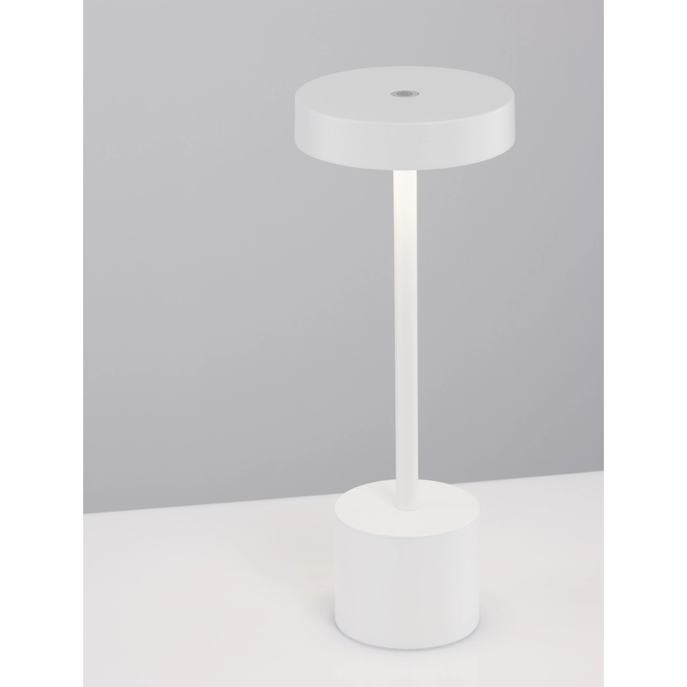 Design-Tischleuchte Fumo Wiederaufladbar Weiß Lyora 5212017434746