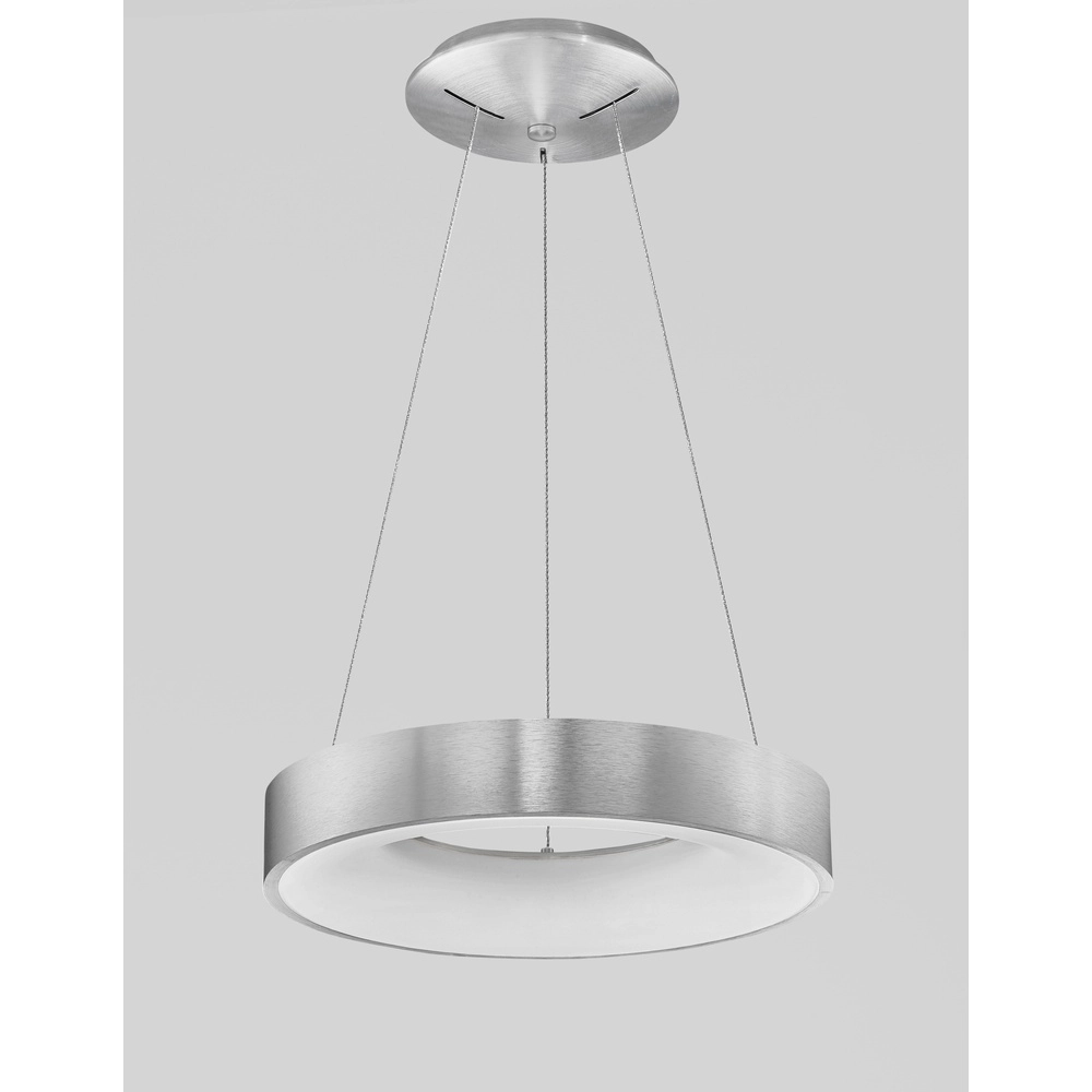 Pendelleuchte Rando Thin silbergrau Ø 38cm
