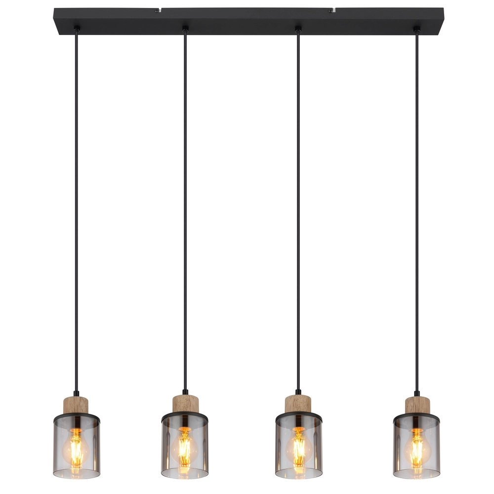 4-Licht Pendellampe Reid Schwarz Globo 9007371445264