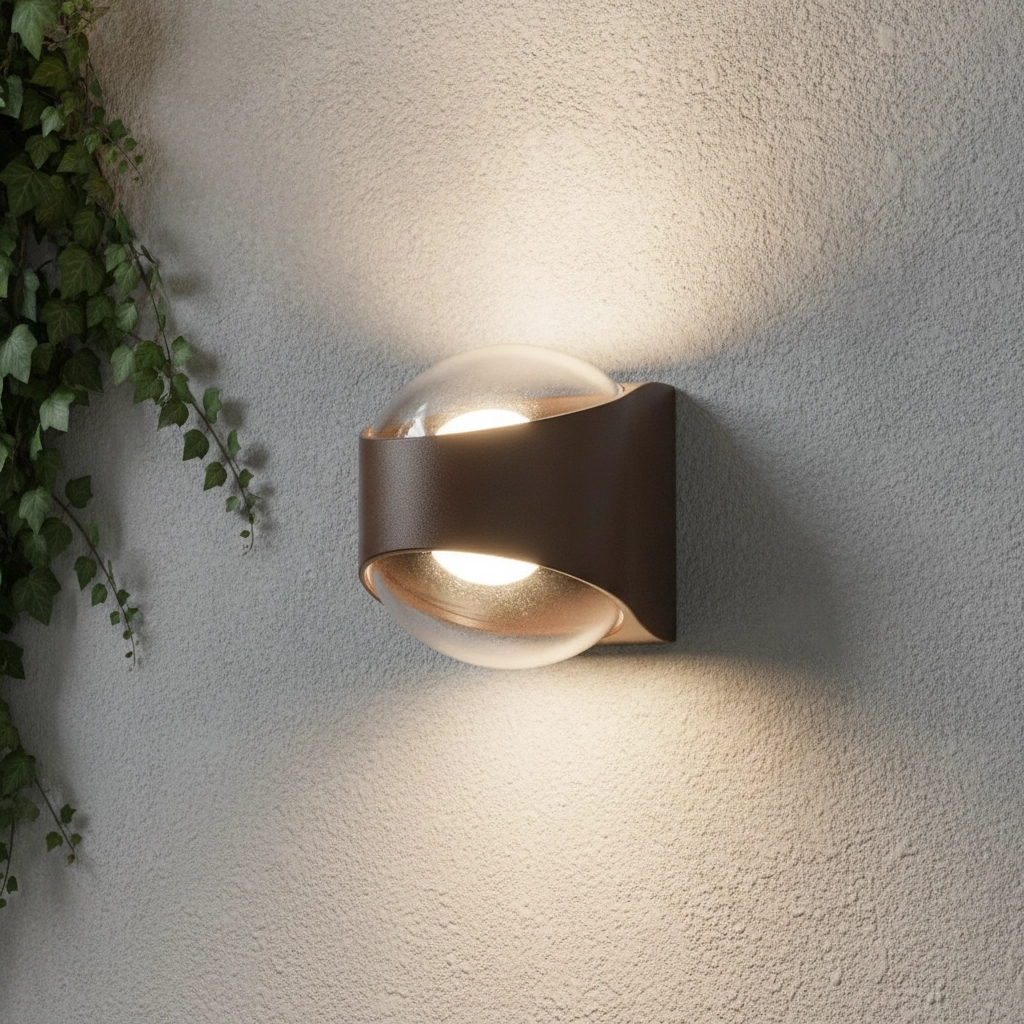 Moderner Wandfleck London Rostbraun – 2x LED