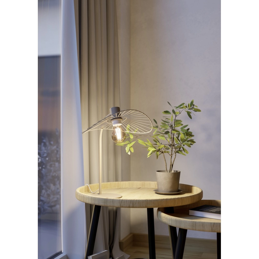 Design-Tischlampe Arroturas Sandbraun