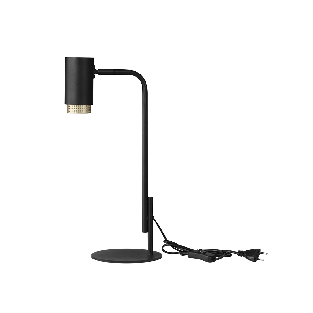 Schreibtischlampe Nessi schwarz mit gold Lyora 5212017475206