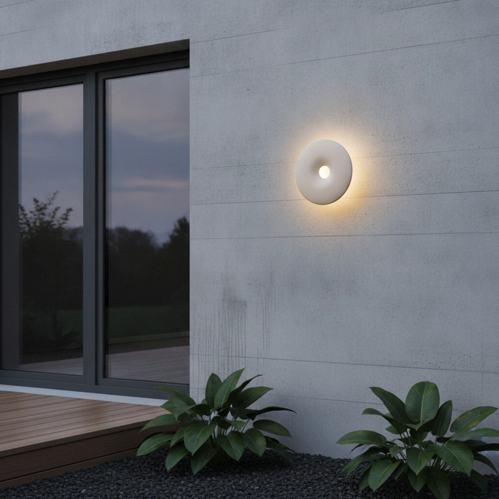 Einzigartige Wandlampe Splash Rundsandbraun