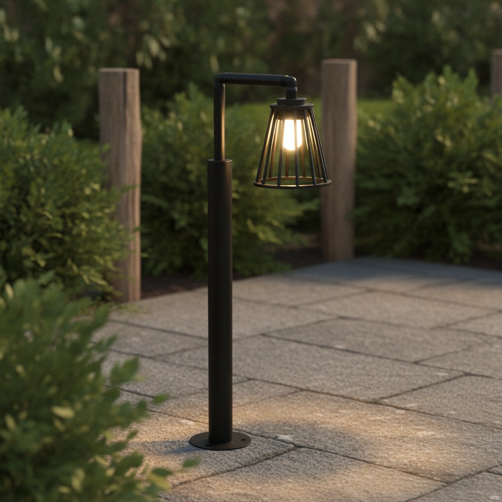 Schwarze Gartenlampe Carina Entwurf