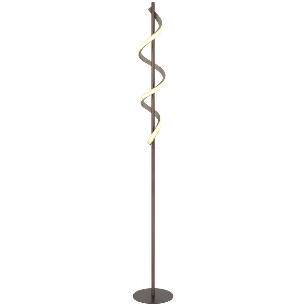 Stehlampe Spiro Bronze mit braunem Sand