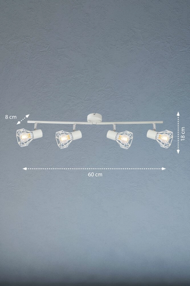 Weißer Aufbaustrahler Ran 4-Licht Fischer & Honsel 4001133203937