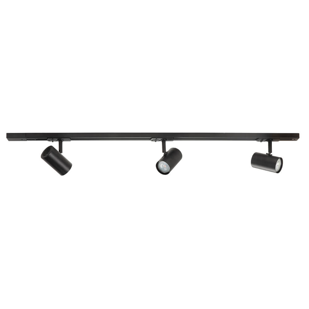 1-Phasen-Schienenset 100cm Cilinder schwarz mit 3 Flecken