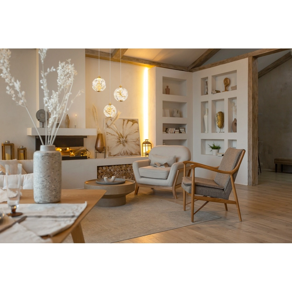 3-Licht Pendellampe Virina gold Ø 65 cm Globo 9007371449620
