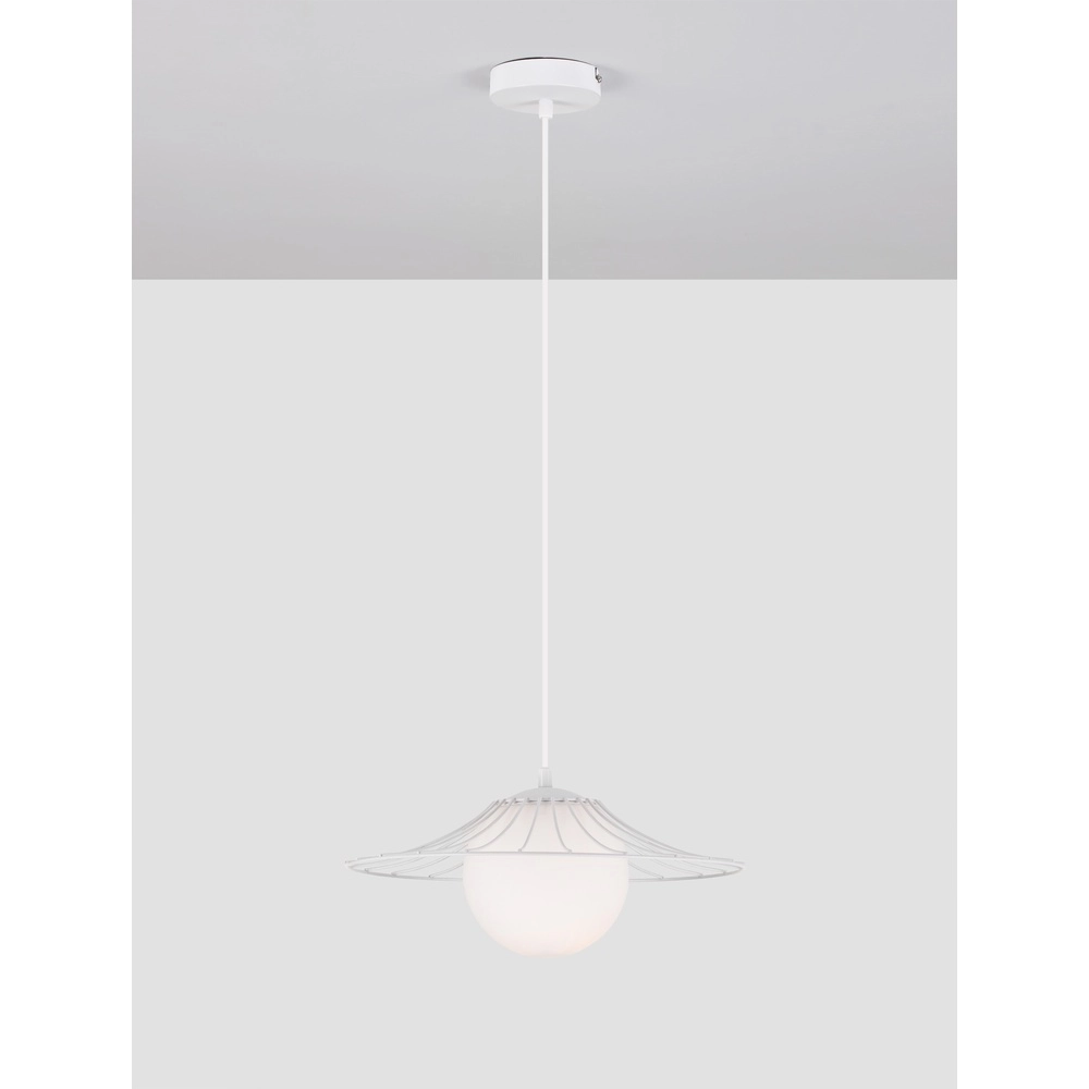 Weiße Pendelleuchte Fly Ø 36cm