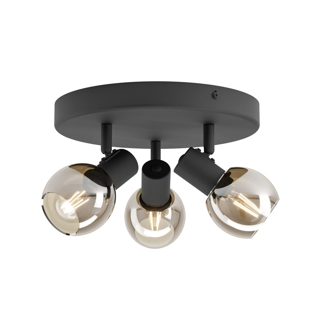 Deckenlampe Castellazo 3-hell schwarze Ø 25cm