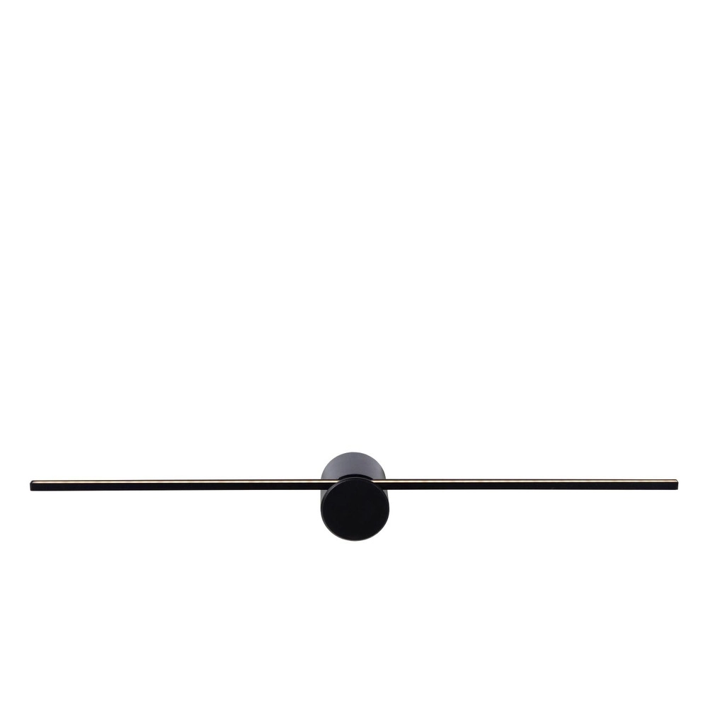 Elegante Badezimmerwandlampe Mizar IP44 60cm schwarz Lucide 5411212126924