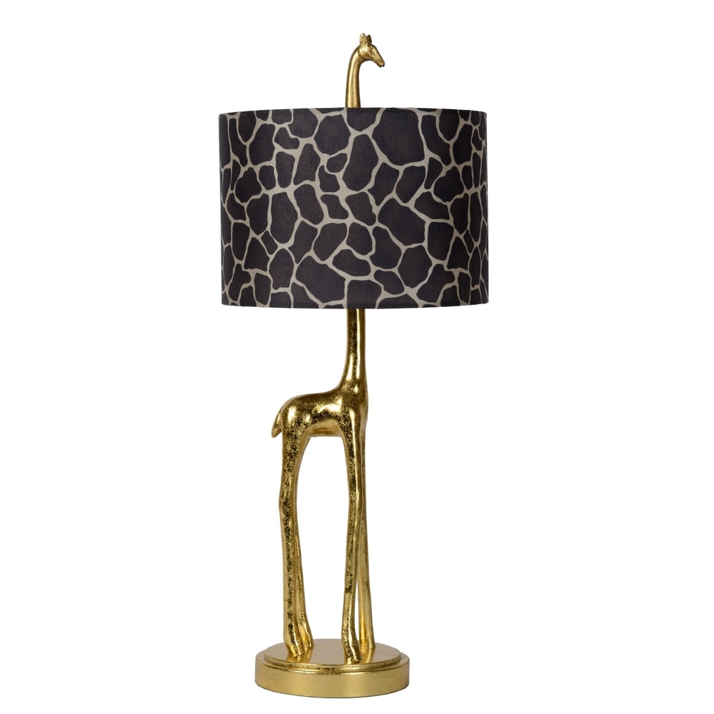 Tischlampe Extravaganza Miss Tall Giraffengold mit Schwarz