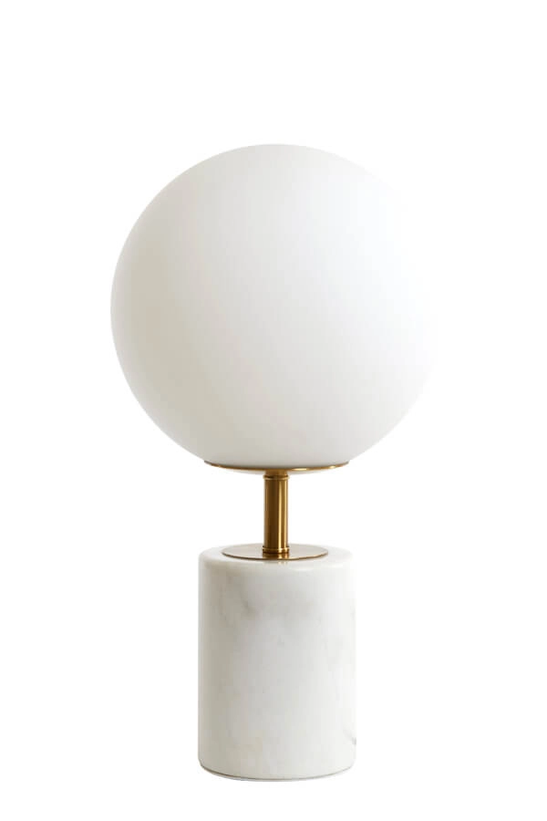 Design-Tischleuchte Medina weiß mit gold 47cm Light & Living 8717807650902