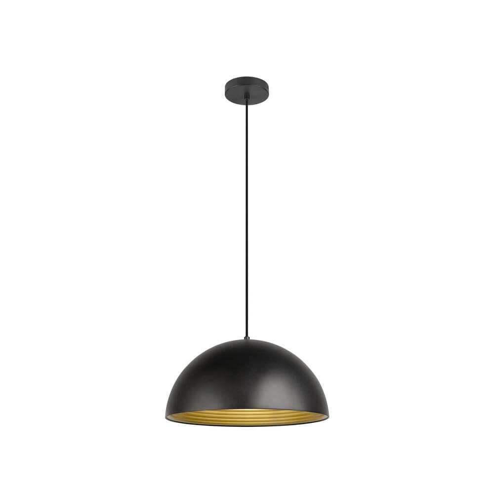 Design-Pendelleuchte Forchini M 40 schwarz mit gold Ø 40cm