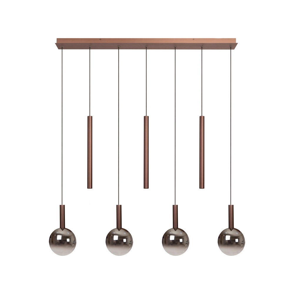 Design-Pendellampe Jasmine Kupfer-7-Lampen Premium by Lucide 5411212741295