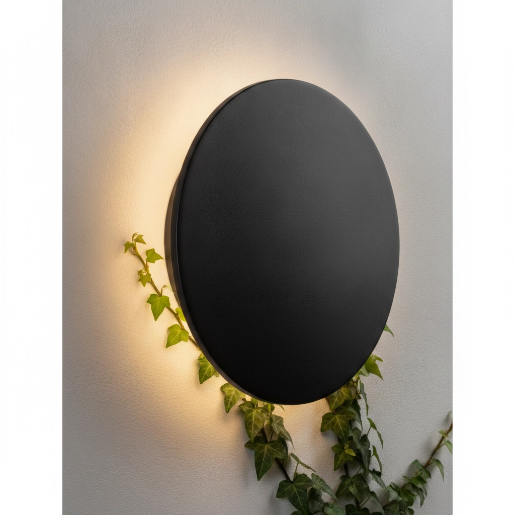 Runde Wandleuchte Copper schwarz Ø 30cm