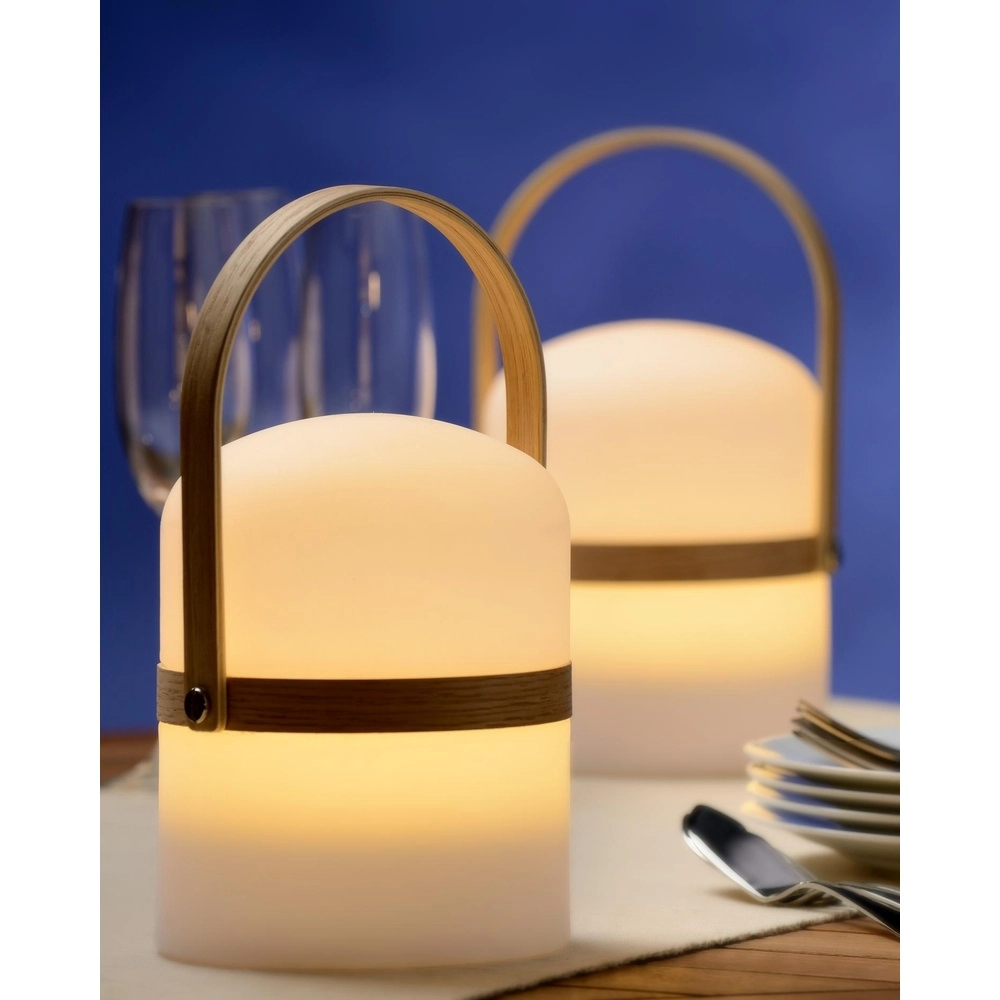 Wiederaufladbare Tischlampe Joe IP44 weiß Lucide 5411212061201