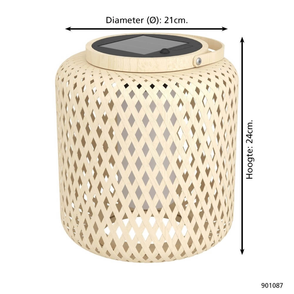 Solar-Tischlampe Marliano Rattan-Diamanten Eglo 9008606297948