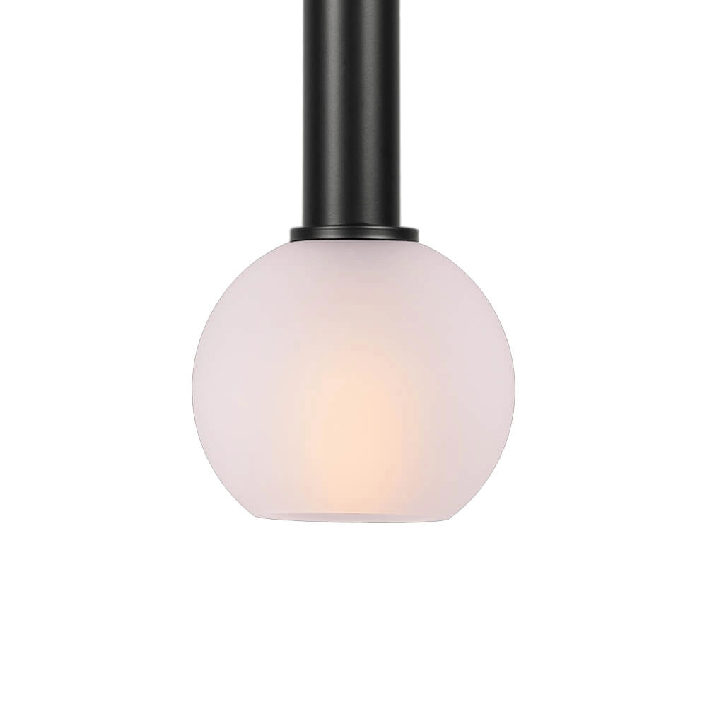 Hängelampe Ø 15cm Bella 2 Schwarz mit mattweißem Glas Masterlight 8718121334325