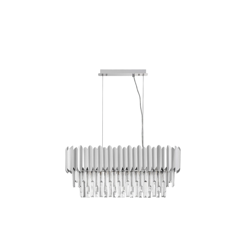 Pendelleuchte Magnolia längliches Chrom und Kristall Lyora 5212017434975
