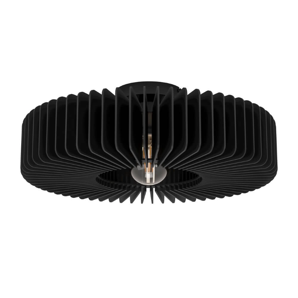 Deckenleuchte aus Holz Palombaia Ø 50cm - schwarz Eglo 9008606274024