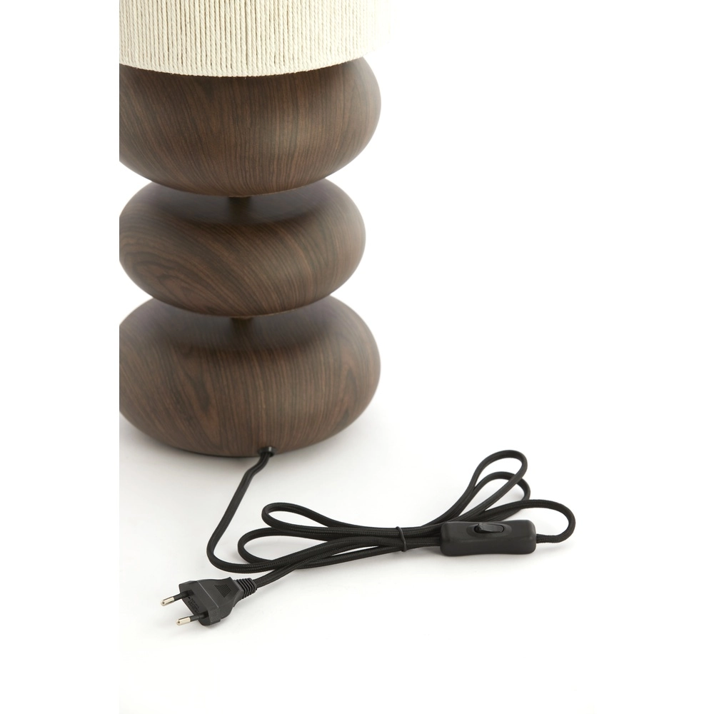 Tischlampe Danialo 67,5 cm – dunkles Holz Light & Living 8717807815219