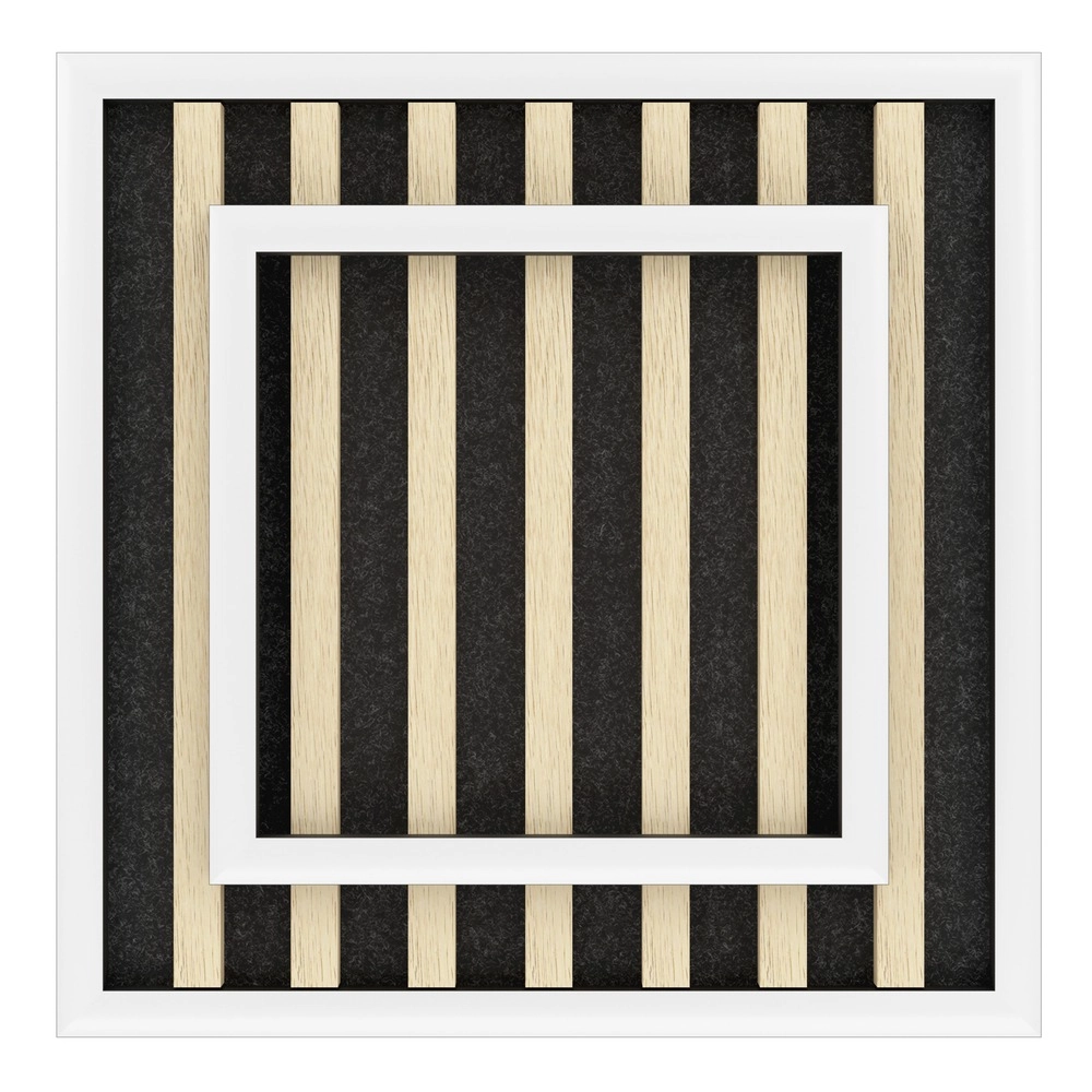 Moderne Deckenlampe Cembrano Schwarz mit Holzquadrat 31,5 x 31,5 cm Eglo 9008606388219