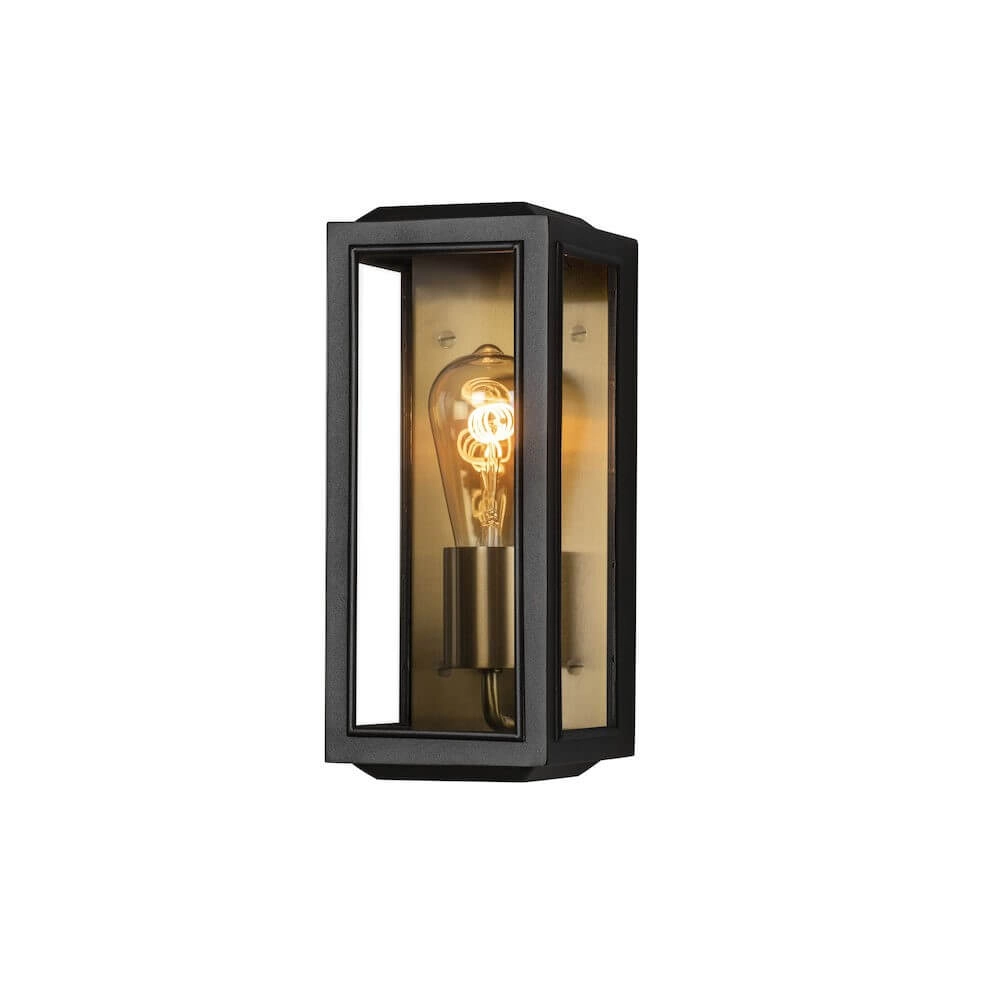 Schwarz-Goldene Außenlampe Carpi