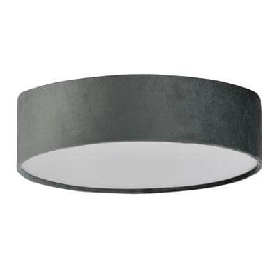 Deckenleuchte Drum Pleat 38cm Samt Anthrazit Searchlight 5053423187204