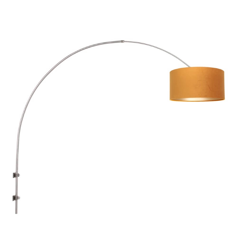 Wandbogenlampe Sparkled Edelstahl mit Gold