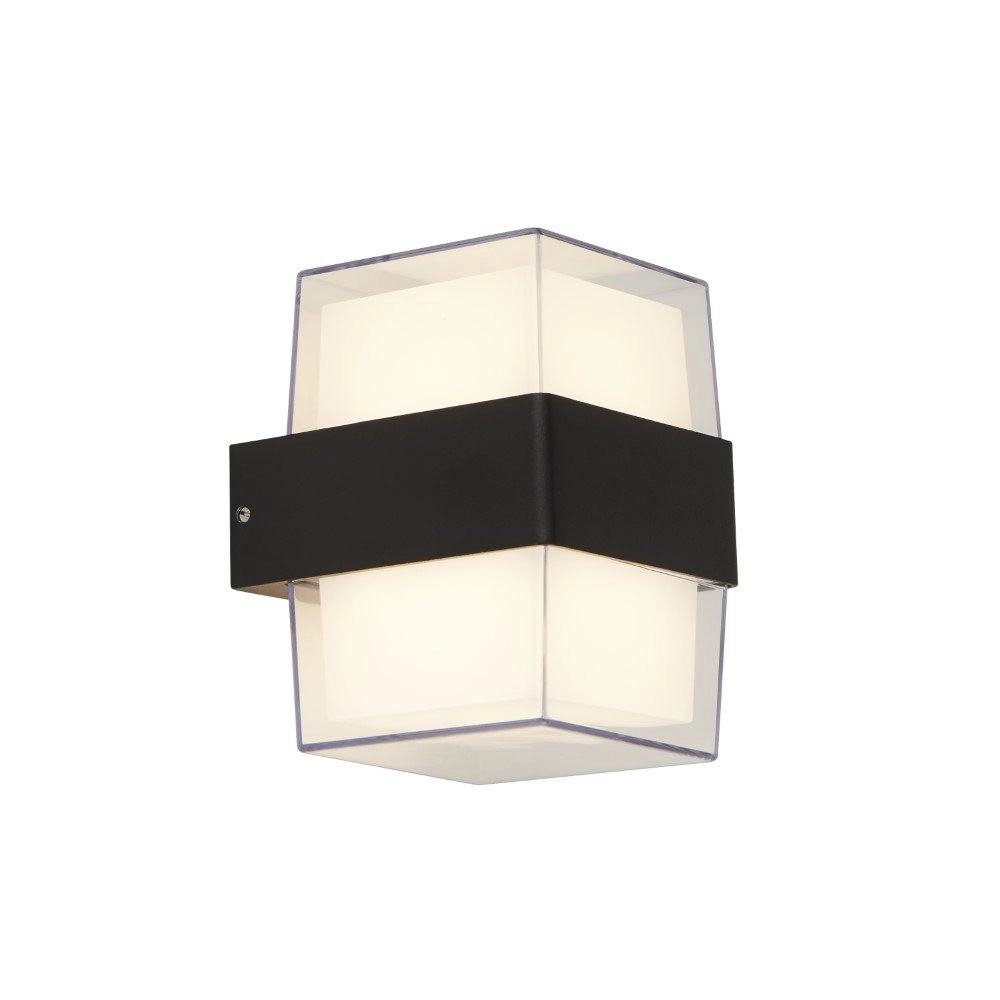 Wandlampe Frosty Square Anthrazit