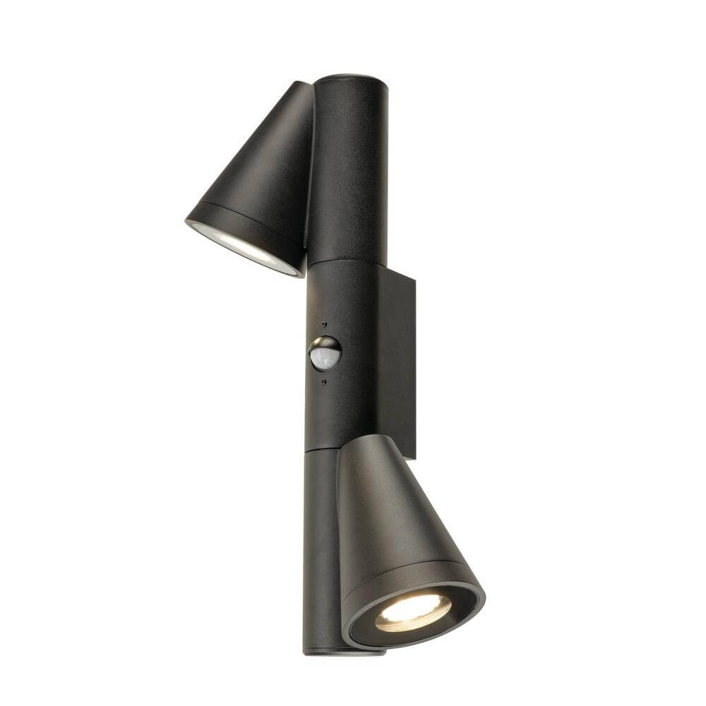 Design-Wandleuchte T-Tube WL Doppelschwarz mit Sensor SLV 4024163291620
