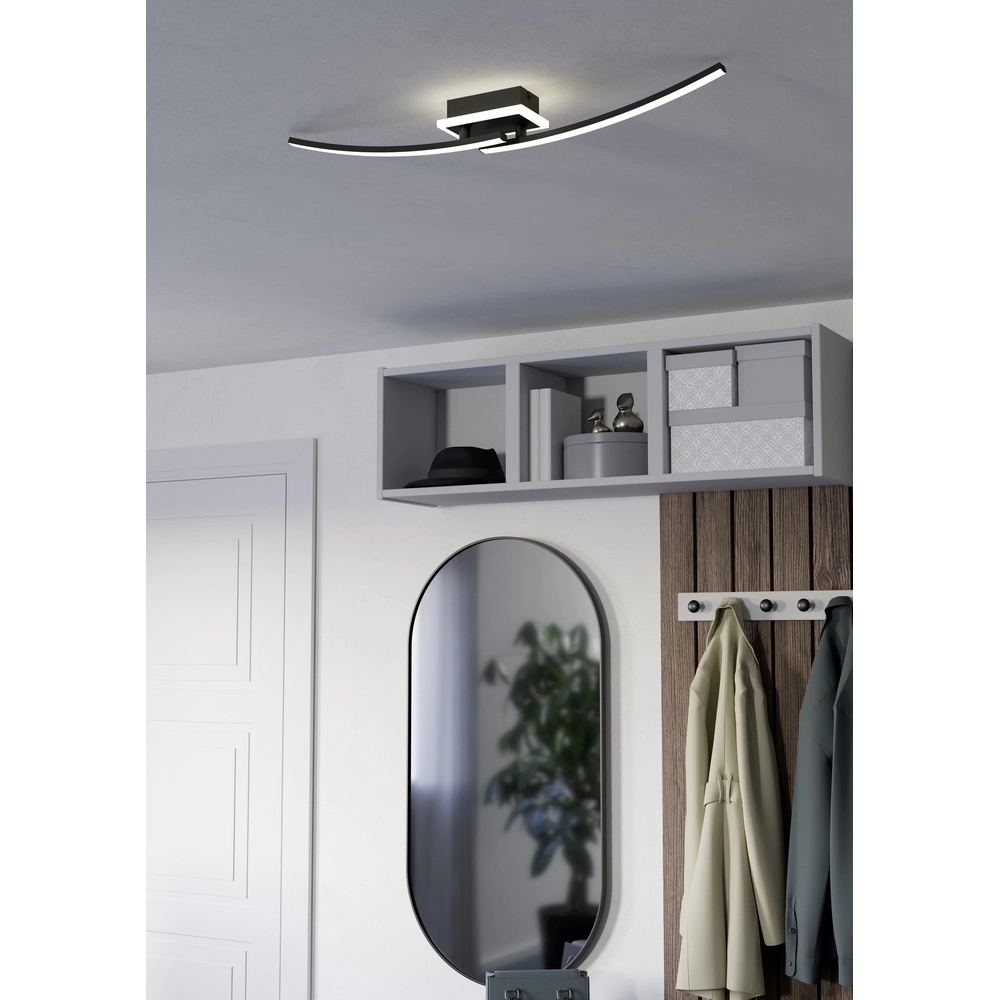 Deckenlampe Lungolago LED – schwarz – quadratisch Eglo 9008606316076