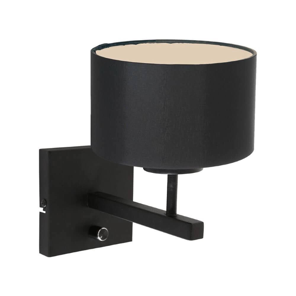 Schwarze Schlafzimmerwandlampe Stanger Steinhauer 8712746152531