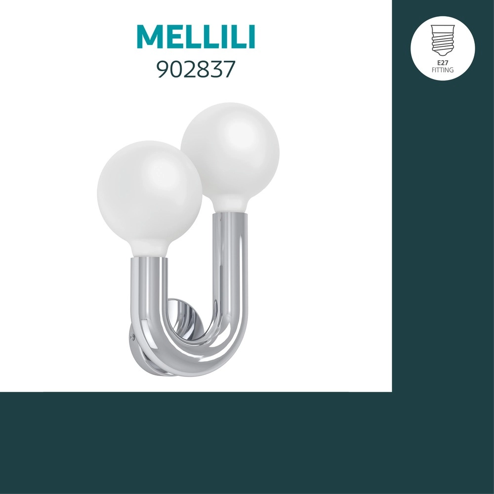 Design-Wandlampe Mellili Chrom