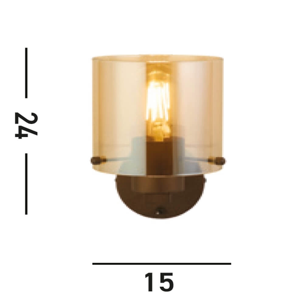 Wandleuchte Sweden Mokka-Braun Searchlight 5053423272023