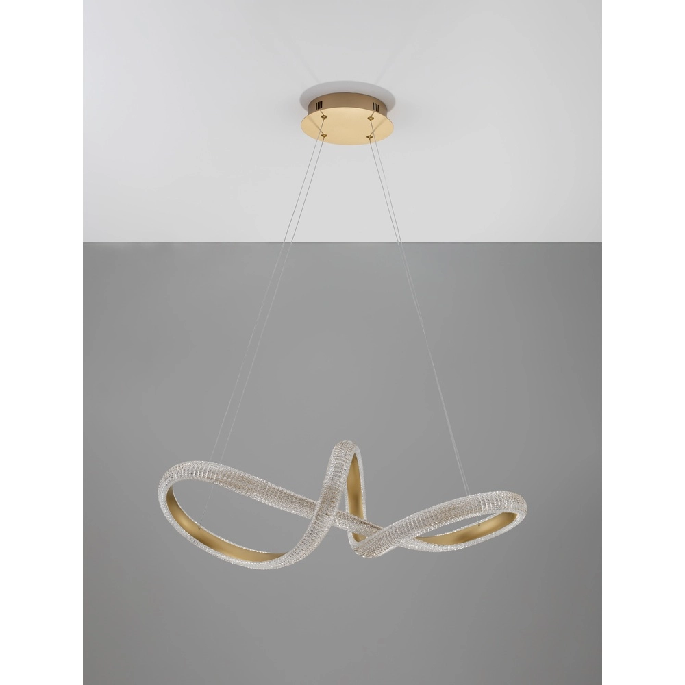 Pendelleuchte Medora Locke gold 75cm Lyora 5212017433442