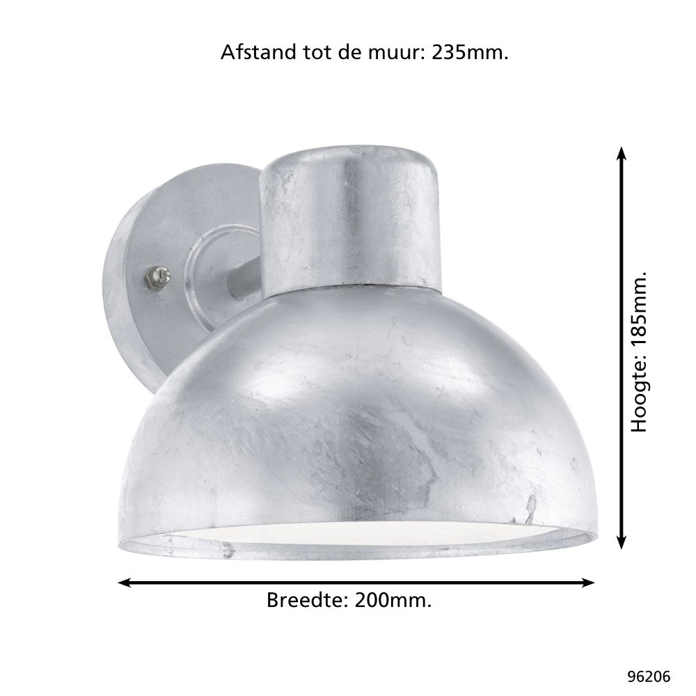 Außenlampe Entrimo Zinkgrau Eglo 9002759962067