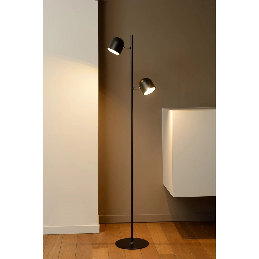 Stehlampe Skanska 2-Licht Schwarz Lucide 5411212030481