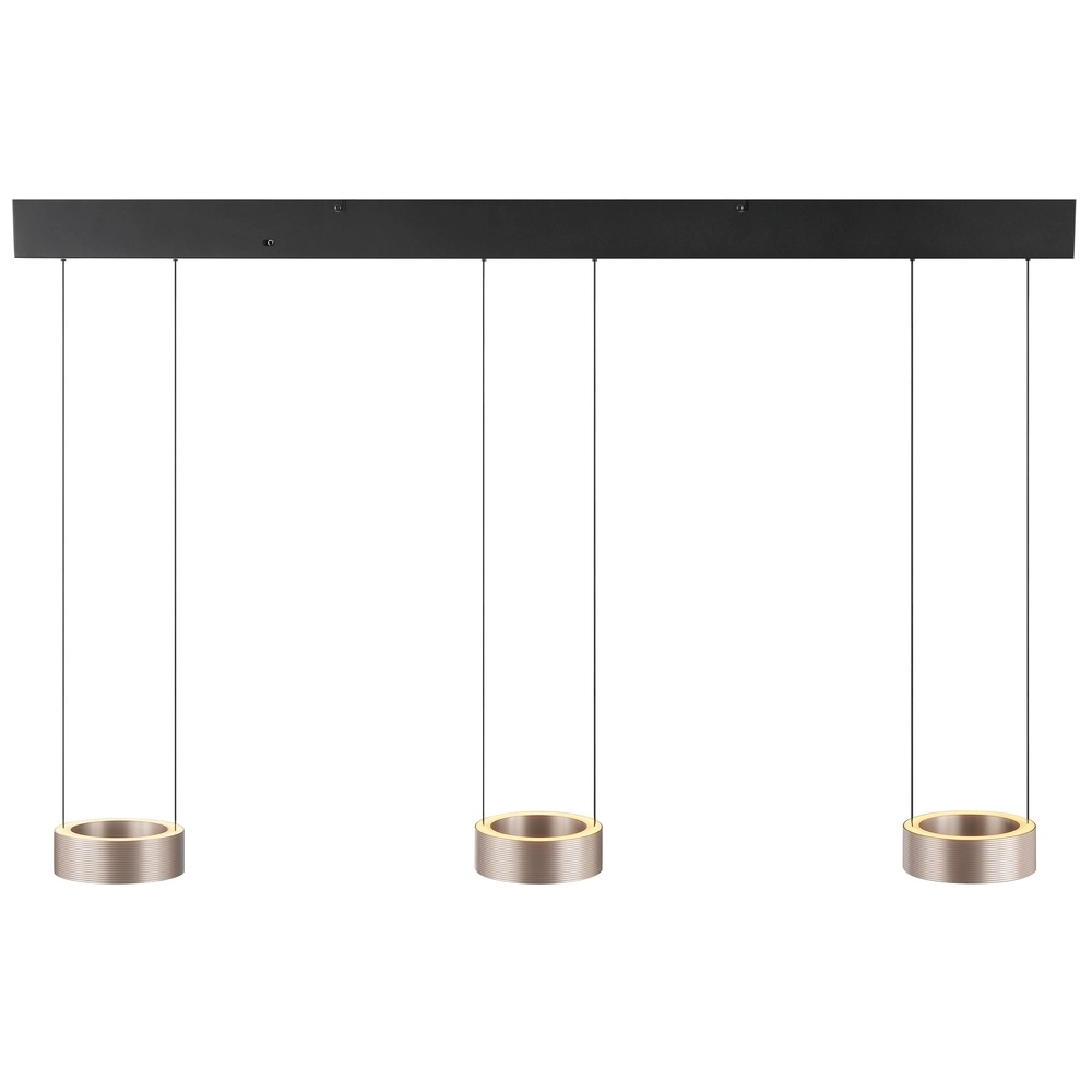 Design-Pendellampe Axion 3-hell schwarz mit Braun Brilliant 4004353477195