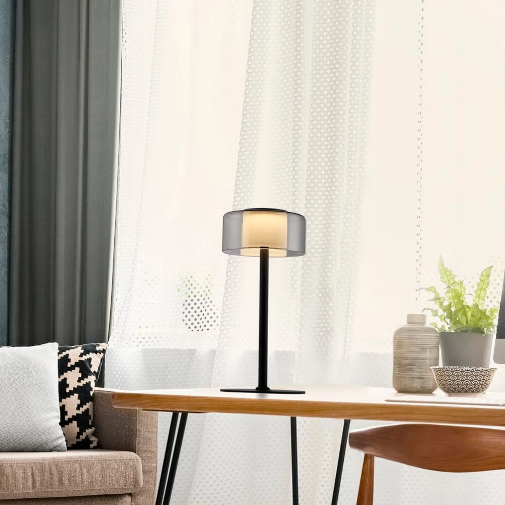 Schwarze Tischlampe Rika Paul Neuhaus 4012248385227