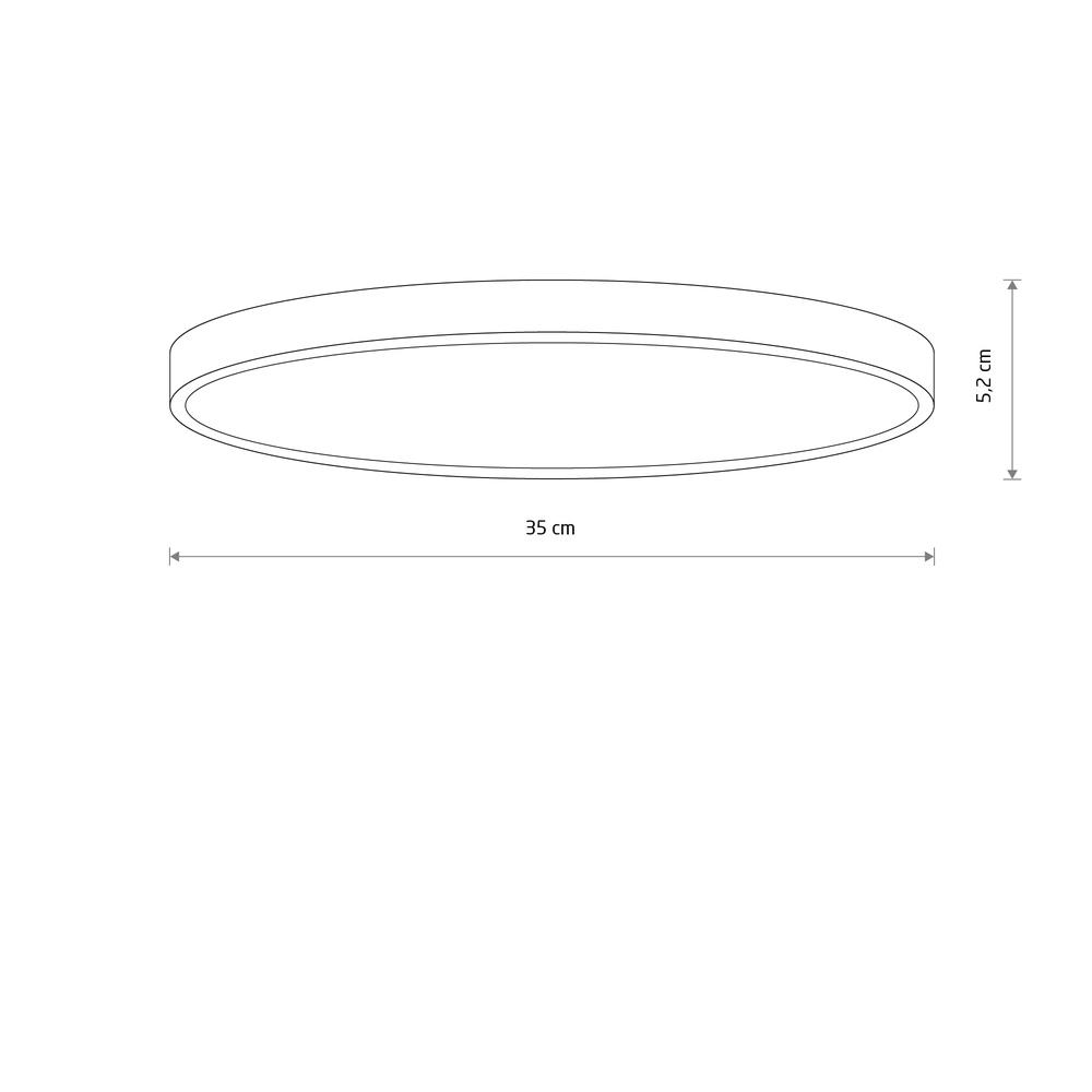 Deckenlicht Demi Led Ø 25cm weiß 2050lm - 3000K Lyora 5903139117616