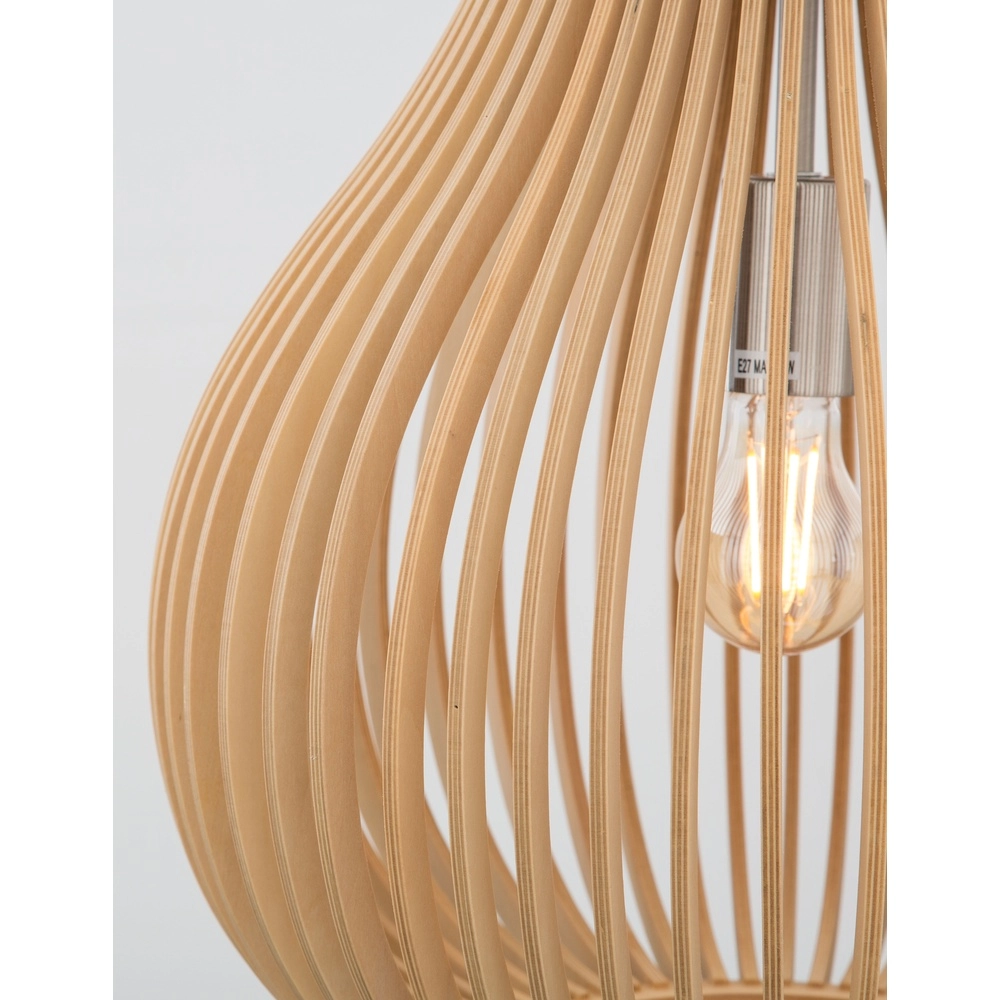 Moderne Pendelleuchte Soho Holz Ø 38cm Lyora 5212017424938