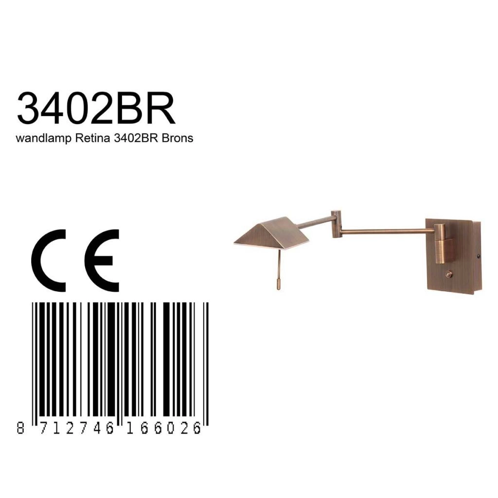 Wandleselampe Retina Bronze Steinhauer 8712746165081