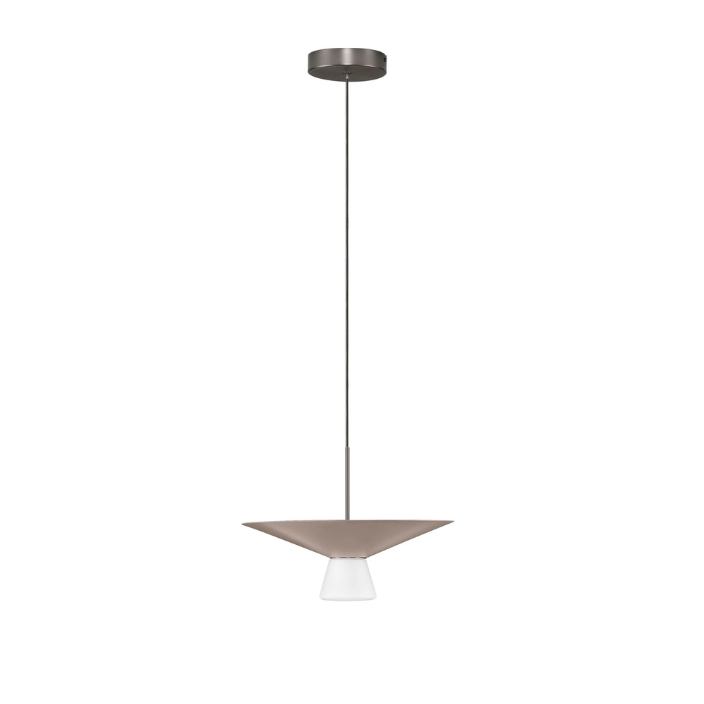 Design-Pendellampe Baris weiß mit grauem und braunem Ø 38 cm Lyora 5212017495297