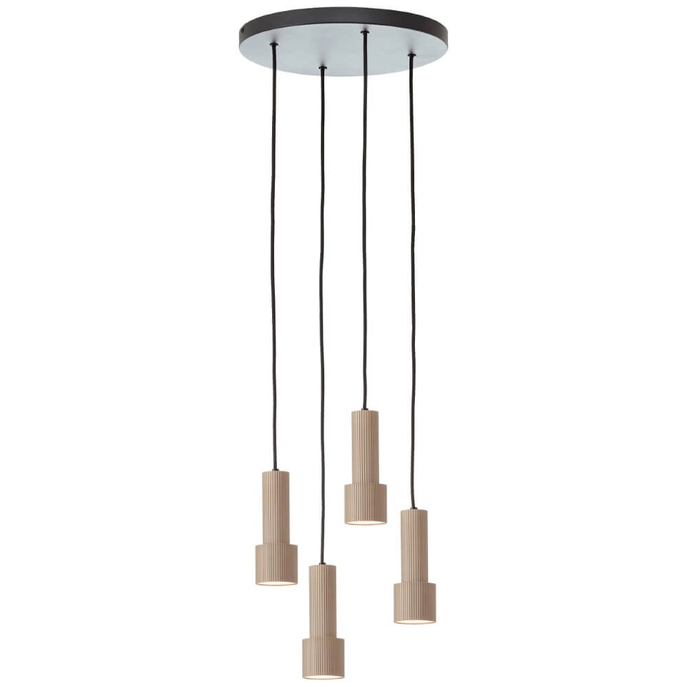Hängelampe rund Cadiz 4-helles Schwarz mit Bronze Brilliant 4004353446955