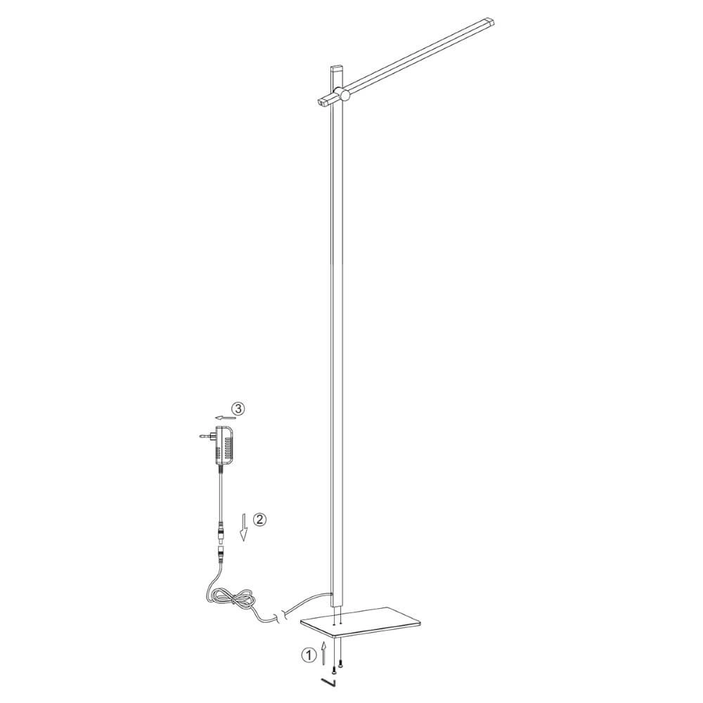 Schwarze LED-Leselampe Stekk Steinhauer 8712746132755