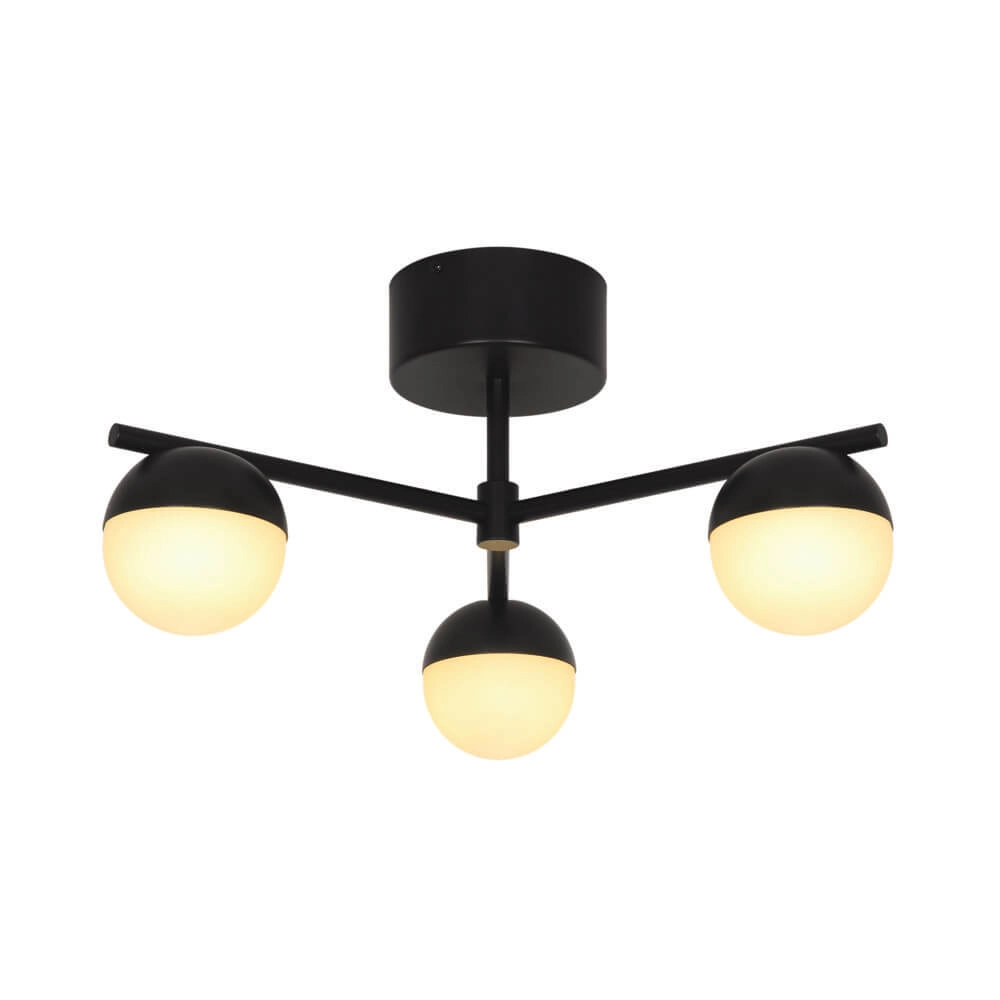 Schwarze Deckenleuchte Contina Bauform 3-flammig Nordlux 5704924024306
